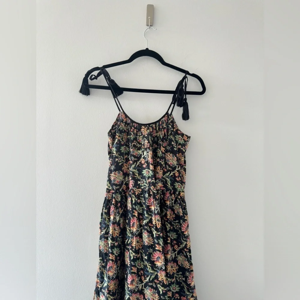 THE GREAT The Breeze Dress in Black Floral - Picture 6 of 10
